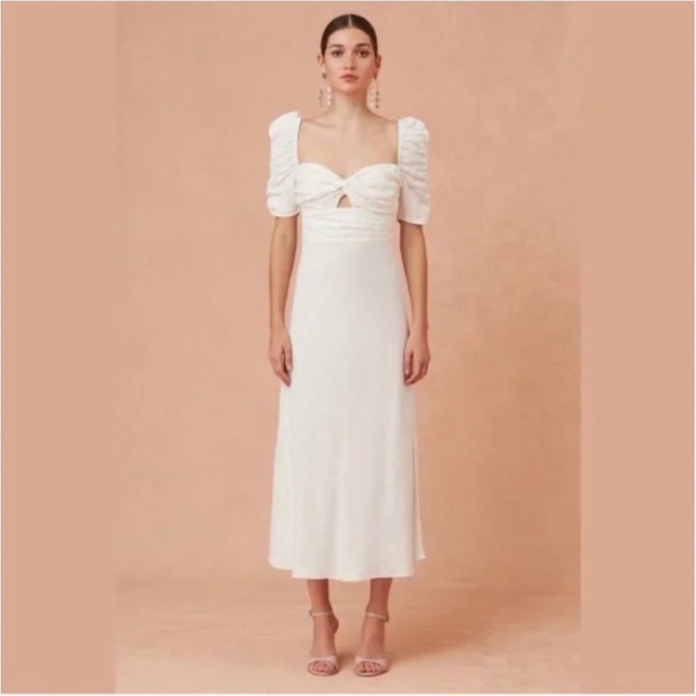 NWT KEEPSAKE Wistful Midi Dress in Creme